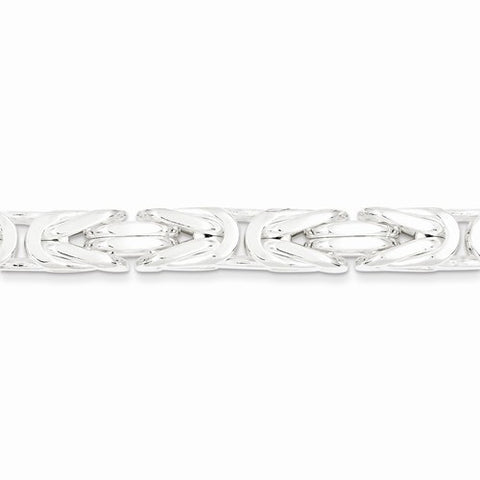 Sterling Silver Square Byzantine Chain Bracelet