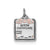 Pink Birth Certificate Charm in Sterling Silver