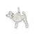 Poodle Charm in Sterling Silver