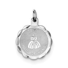 Sterling Silver To My Maid of Honor Disc Charm hide-image