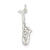 Saxophone Charm in Sterling Silver