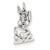Easter Bunny Charm in Sterling Silver