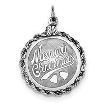 Sterling Silver Merry Christmas Disc Charm hide-image