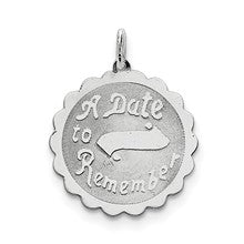 Sterling Silver A Date To Remember Disc Charm hide-image