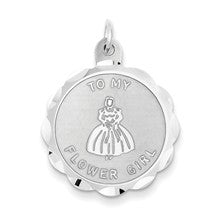 Sterling Silver To My Flower Girl Disc Charm hide-image