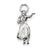 Hula Dancer Charm in Sterling Silver
