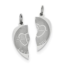 Sterling Silver 2-piece I Love You Disc Charm hide-image