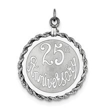 Sterling Silver 25th Anniversary Disc Charm hide-image