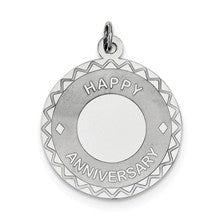 Sterling Silver Happy Anniversary Disc Charm hide-image