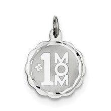 Sterling Silver #1 Mom Disc Charm hide-image