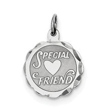Sterling Silver Special Friend Disc Charm hide-image