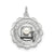 Graduation Day Disc with Cultured Pearl Charm in Sterling Silver