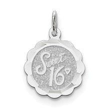 Sterling Silver Sweet Sixteen Disc Charm hide-image