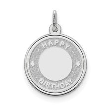 Sterling Silver Happy Birthday Disc Charm hide-image