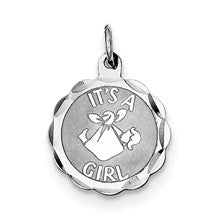 Sterling Silver Its a Girl Charm hide-image