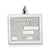 Birth Certificate Charm in Sterling Silver