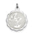 Stork Disc Charm in Sterling Silver