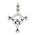 Antiqued Claddagh Cross Charm in Sterling Silver