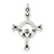 Sterling Silver Antiqued Claddagh Cross Charm hide-image