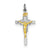 INRI Crucifix Charm in Sterling Silver & Vermeil