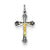 Crucifix Charm in Sterling Silver & Vermeil