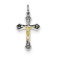 Sterling Silver & Vermeil Crucifix Charm hide-image