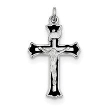 Sterling Silver Enameled INRI Crucifix Charm hide-image