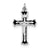 Enameled INRI Crucifix Charm in Sterling Silver