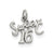 Sweet 16 Charm in Sterling Silver