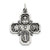 Antiqued 4-way Medal Charm in Sterling Silver