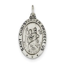 Sterling Silver St. Christopher Baseball Medal, Stylish Charm hide-image