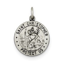 Sterling Silver St. Christopher Baseball Medal, Charm hide-image