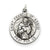Sterling Silver Antiqued Saint Francis of Assisi Medal, Gorgeous Charm hide-image