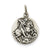 Antiqued Saint George Medal, Stylish Charm in Sterling Silver