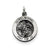 Antiqued Saint Michael Medal, Lovely Charm in Sterling Silver