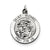 Antiqued Saint Michael Medal, Stylish Charm in Sterling Silver