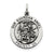Antiqued Guardian Angel Medal, Delightful Charm in Sterling Silver
