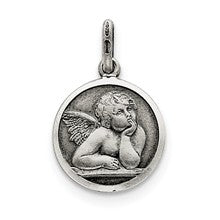 Sterling Silver Antiqued Raphael Angel Charm hide-image
