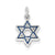 Enameled Blue Star of David Charm in Sterling Silver
