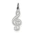 Treble Clef Charm in Sterling Silver