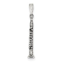 Sterling Silver Antiqued Clarinet Charm hide-image