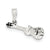 Antiqued Guitar Charm in Sterling Silver