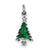 Enameled Christmas Tree Charm in Sterling Silver