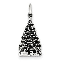 Sterling Silver Antiqued Christmas Tree Charm hide-image