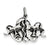 Antiqued Comedy/Tragedy Charm in Sterling Silver