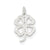 4-leaf Clover Charm in Sterling Silver