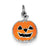 Orange Jack-a-Lantern Charm in Sterling Silver