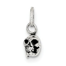 Sterling Silver Antiqued Skull Charm hide-image