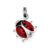 Enameled Red Ladybug Charm in Sterling Silver