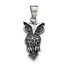 Sterling Silver Antiqued Owl Charm hide-image